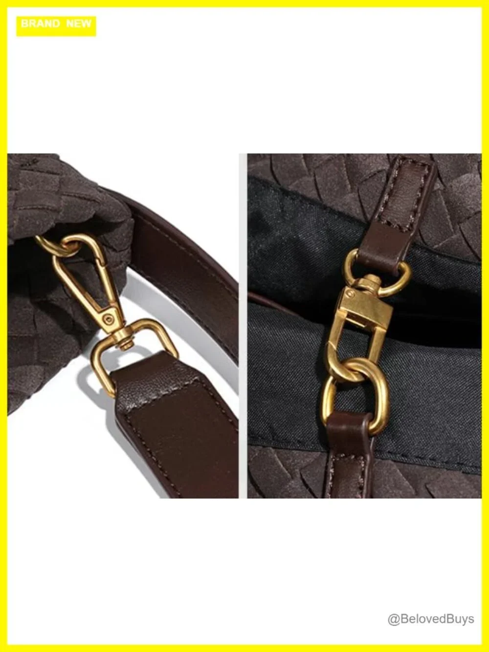 Woven Suede Hobo Shoulder Bag